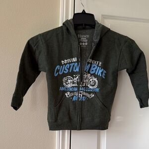 Hanes Kids Dark Green Custom Bike Hoodie